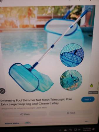 Pool Skimmer Net and Adjustable Pole 1