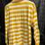 Retro Vintage 1980s 100% Cotton Yellow White Striped Turtleneck 2 thumbnail