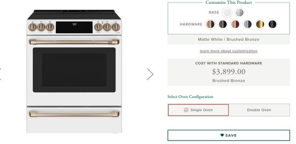 Cafe GE Handle Kit: CXFCHHKPMBZ Brushed Bronze 1