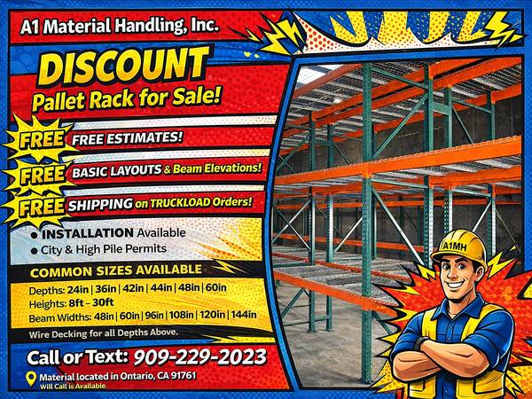 New Pallet Racking @ 20%-40% Less Than Local Used Rack Dealers 1