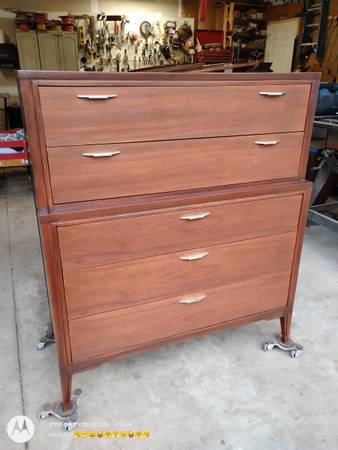 Kent Coffey Tallboy 'Tempo' Mid Century Modern Dresser mcm 1