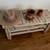 Shelving planter vase stand organizer solid wood distressed white 5 thumbnail