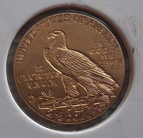 1914 Gold Quarter Eagle $2.5 US Coin Indian Head VG Condition 1