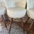 New-Counter Height Bar Stools Set of 4 24 inch height  Cream leather  Gold detai 4 thumbnail