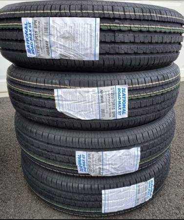 4 NEW ST205/75/15 8 ply Load D National trailer tires 1