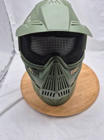 Air Soft Paint Ball Full Face Mask with metal grid eye sockets 1