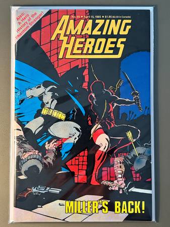 Amazing Heroes 69 Batman Elektra Frank Miller Dark Knight April 1985 1