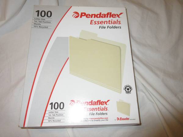 100 PENDAFLEX ESSENTIAL FOLDERS - LETTER SIZE-NEW 1