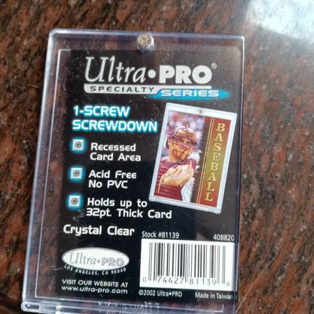 Plastic Card Holders & 1 baseball holder 1