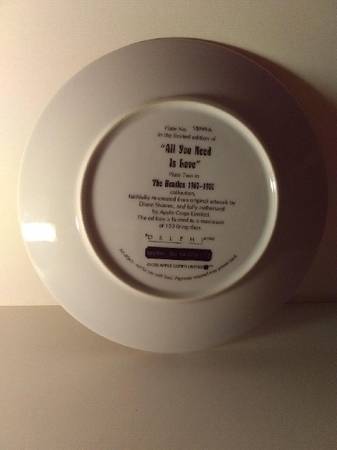 The Beatles Love Is All U Need porcelain plate - $45 (Creve Coeur)62926962362883121