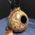 Vintage wine decanter green glass w/ spout, ice pocket & leather map 5 thumbnail