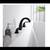 SUMERAIN Traditional 2-Handle Deck Mount Roman Tub Faucet in Matte Black S2142DS 7 thumbnail