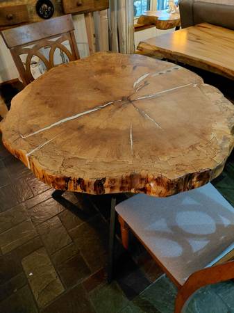 Live Edge Spalted Maple Dining/Bistro Table 1