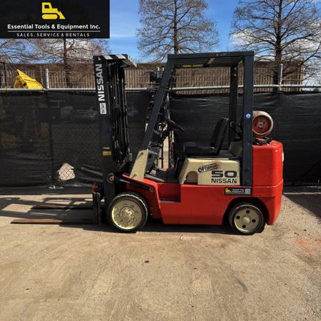 Nissan CPJ02A25PV 5,000 Lbs. 3-Stage LPG Cushion Forklift 5,462 Hours- 20921 1