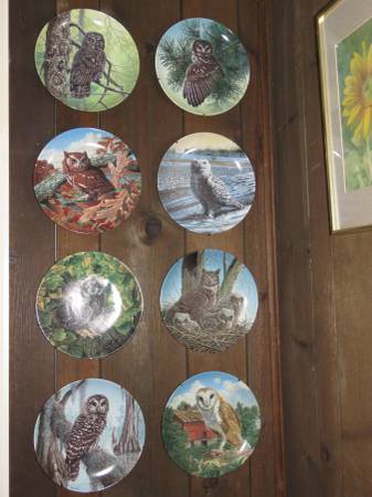 Stately Owls Plates Set-Knowles China 1