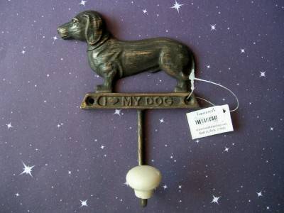 Francesca's I Love My Dog Wall Hook. (Dachshund) 1