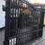 7’ X 20’ Bi-parting driveway farm gate Deer motif powder coated 2 thumbnail