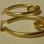 Oval Loop Design Hoop Earrings 14 KT Gold 50mm Size 13 thumbnail