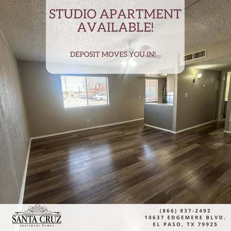DEPOSIT MOVES YOU INTO OUR STUDIOS 1