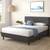 Queen Size Upholstered Bed Frame – $180 OBO 2 thumbnail