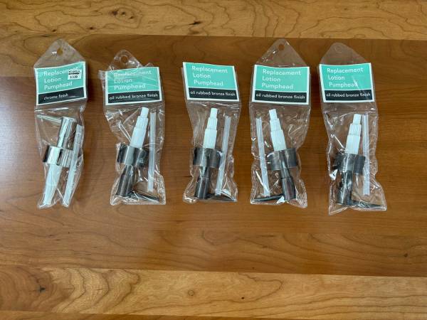 Replacement Lotion Pumphead Units, Bed Bath & Beyond, Unused (5) 1