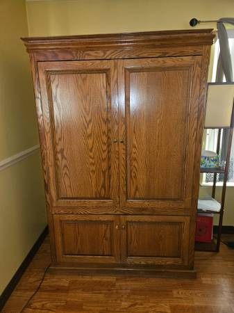 Oak Entertainment Center 1
