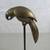 Vintage Solid Brass Parrot On Stand Perch 10" Tall 3 thumbnail