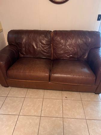 Leather couch 1
