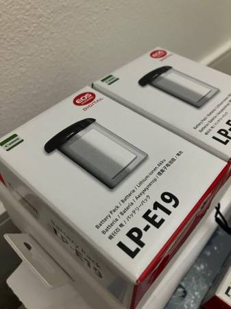 Two Genuine and Brande New Canon LP-E19 batteries 1