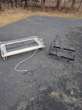 Two rolling metal carts 1
