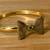 Adorable BOW Bangle bracelet goldtone mesh 2 thumbnail