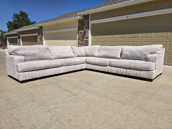 Ashley Rawcliffe Beige 3PC Sectional Sofa- Professionally Cleaned 1