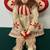 Folk Art Angel Doll with Painted Face & Embroidered Red & White Felt P 1 thumbnail