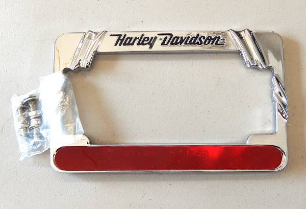 Harley Davidson Chrome License Plate Frame for Motorcycle tags 1