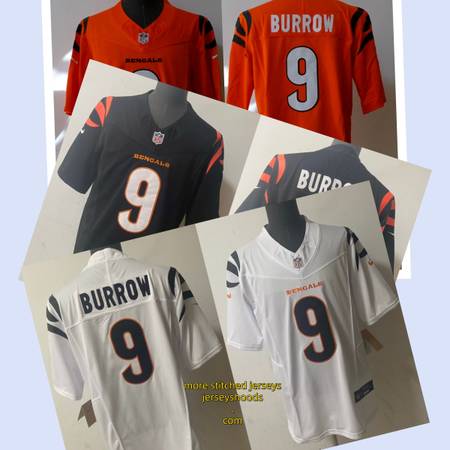 Cincinnati Bengals Joe Burrow NO.9 Football Jerseys 1