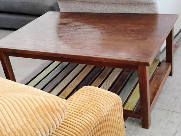 2 tier brown center table 1