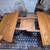 expandable oak table and  4 chairs 4 thumbnail