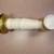 Used White Kitchen Sink Spray Head with Brass Ring & 4' White Hose 12 thumbnail