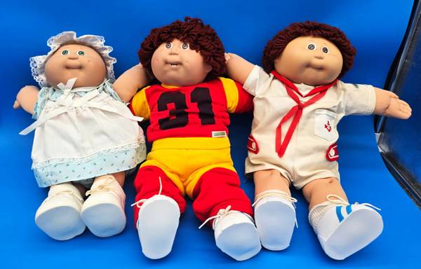 3 Original Cabbage Patch Dolls, James Dudley, Preemie & Sailor Boy 1