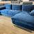 SECTIONAL COUCH IN VELVET BLUE OR GREY 💙🩶 2 thumbnail