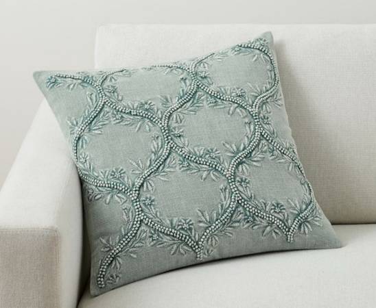 Pottery Barn Moorigan Embroidered Pillow 1