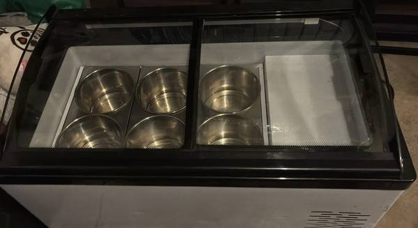 Ice cream display freezer. 1