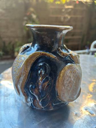 Vintage North Eagle Art Pottery ~ Jarrón de gato ~ Firmado - $50 (Los Ángeles)63471426725763122