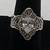 Sterling Silver Filagree & Pear Cut Cubic Zirconia Size 5 1/2 Ring 1 thumbnail