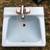 Vintage 1965 Kohler Blue  Porcelain Cast Iron Shelf Top Bathroom Sink 2 thumbnail