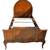 Pair of Twin Size Victorian Style Curved Walnut Bed Frame 1 thumbnail