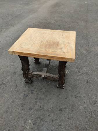 Vintage Wooden Side Table For Sale (28"x25"x24") 1
