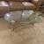 Mid 20th Century Hollywood Regency Maison Jansen Inspired Glass & Brass Shell Co 3 thumbnail
