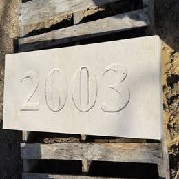 Limestone number stone 1
