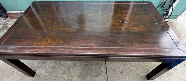 Large solid wood dining table 1